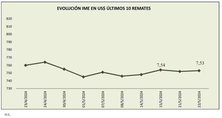 Con precio estable pero bajo, la lana se mantiene a US$ 7,53