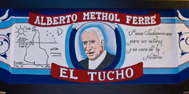 Está en peligro un mural dedicado al pensador uruguayo Methol Ferré