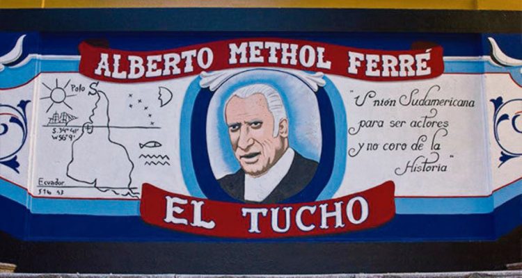 Está en peligro un mural dedicado al pensador uruguayo Methol Ferré