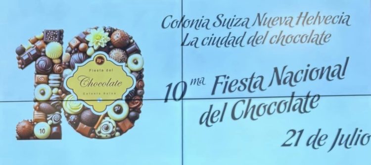 El domingo 21 de julio será la 10ª Fiesta Nacional del Chocolate en Nueva Helvecia