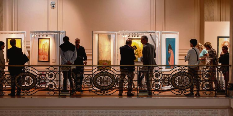 Exposición de artes plásticas de funcionarios y ex funcionarios del BROU