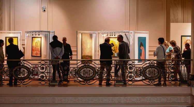 Exposición de artes plásticas de funcionarios y ex funcionarios del BROU