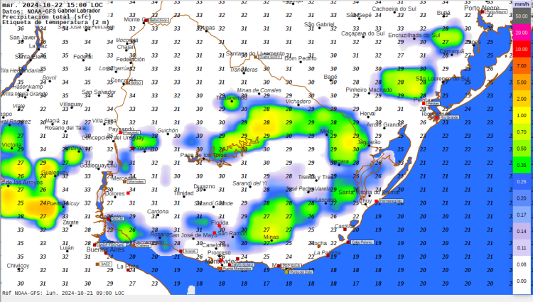 Tormentas y precipitaciones desde este martes