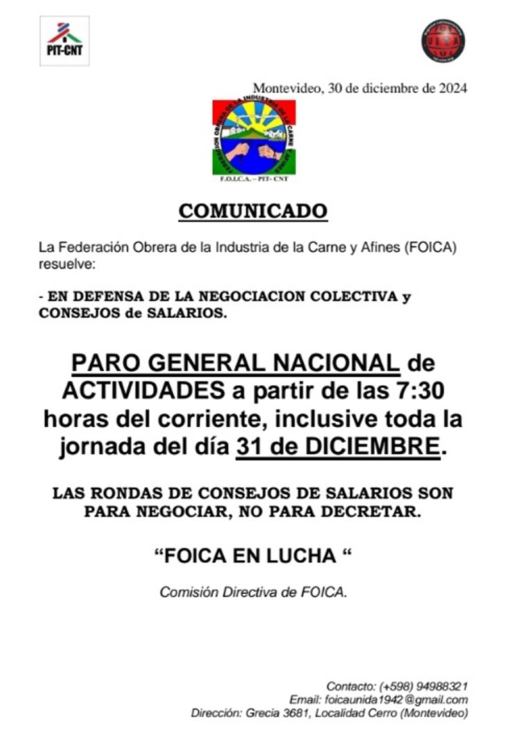 Ante medidas de Foica, productores de leche instan a lograr acuerdos y piden al Gobierno hacer respetar los derechos de todos