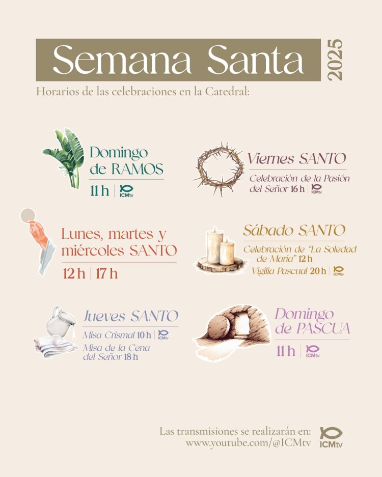 Celebraciones cristianas desde el lunes 14 de abril