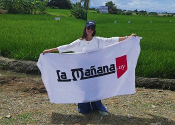 Manuelita Manini Ríos en Nueva Écija, el corazón arrocero de Filipinas, junio 2025. Foto: La Mañana