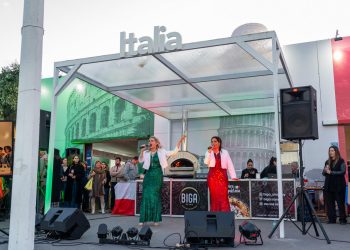 El pabellón italiano dio una magnífica nota de color en la mayor exposición agroindustrial del Uruguay