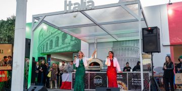 El pabellón italiano dio una magnífica nota de color en la mayor exposición agroindustrial del Uruguay