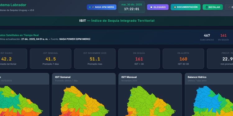 Sequía.uy: nueva aplicación para monitorear déficit hídrico en tiempo real